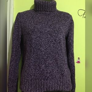 LANDSEND PURPLE TURTLENECK SWEATER